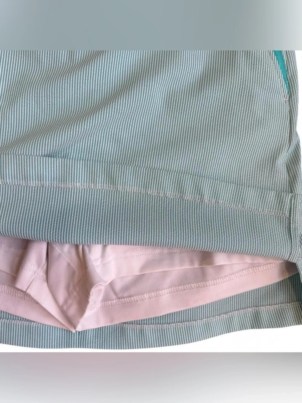 Lady Hagen Teal Sleeveless Polo Top with Light Gray Skort - Picture 5 of 8